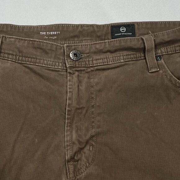 Adriano Goldschmied Jeans Men Brown The Everett Slim Fit Pants Size 40X34 (40X28 - Picture 6 of 11